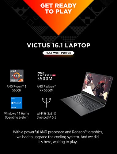 Victus 16 Gaming Laptop, AMD Radeon RX 5500M, AMD Ryzen 5 5600H, 8 GB RAM, 512 GB SSD, Full HD IPS Display, Windows 11 Home, Backlit Keyboard, Fast Charge, Enhanced Thermals (16-e0020nr, 2021) | The Storepaperoomates Retail Market - Fast Affordable Shopping