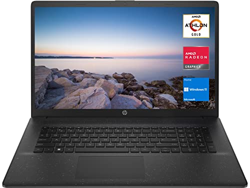Newest HP 17 Laptop, 17.3″ HD+ Screen, AMD Athlon Gold 3150U Processor, 32GB DDR4 RAM, 1TB PCIe SSD, Wi-Fi, Webcam, Bluetooth, HDMI, Windows 11 Home, Black