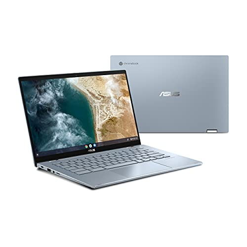 ASUS Chromebook Flip CX5, 14″ Touchscreen FHD NanoEdge Display, Intel Core i3-1110G4 Processor, 128GB SSD, 8GB RAM, Stylus, Backlit Keyboard, Wi-Fi 6, Chrome OS, Aluminum, AI Blue, CX5400FMA-DN388T-S