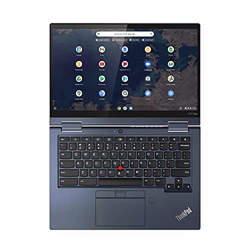 Lenovo ThinkPad C13 Yoga Chromebook, AMD Ryzen 5 3500C, 8GB DDR4 RAM, 256GB SSD Storage, AMD Radeon Graphics, 13.3″ FHD (1920 x 1080) Touch Display, Chrome OS, 20UX001RUS, Abyss Blue