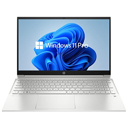 Newest HP Pavilion Business Laptop, 15.6” Full HD Display, Intel Core i7-1195G7 Processor, 32GB RAM, 1TB SSD, Fingerprint Reader, HDMI, Webcam,Windows 11 Pro, Silver