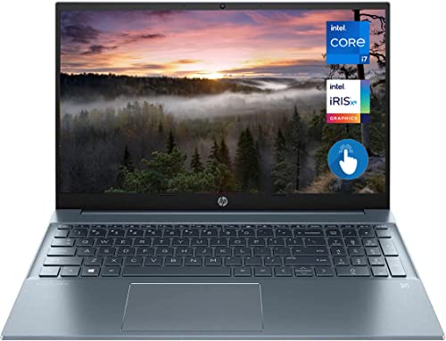 Newest HP Pavilion Laptop, 15.6″ Full HD Touchscreen, Intel Core i7-1255U Processor, 32GB RAM, 1TB SSD, Backlit Keyboard, Wi-Fi 6, HDMI, Webcam, Windows 11 Home, Blue