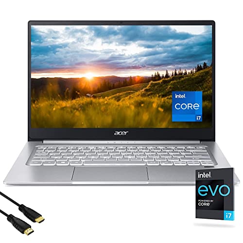 Acer Swift 3 Intel Evo Thin & Lightweight Laptop | 11th Gen Intel Core i7-1165G7 | Full HD IPS Non-Touch | Backlit Keyboard | Fingerprint | Wifi6 | Windows 10 H(8GB|512GB SSD)