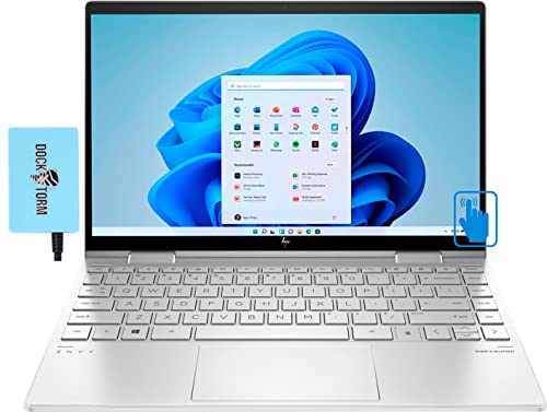 HP Envy x360 13m 2-in-1 13.3″ FHD OLED Touch-Screen Laptop (Intel i7-1195G7 4-Core, 8GB RAM, 512GB SSD, Intel Iris Xe, Backlit KYB, Fingerprint, WiFi 6, Bluetooth 5.0, Win 11) with Hub