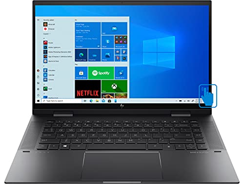 HP Envy x360 Home & Business 2-in-1 Laptop (AMD Ryzen 5 5500U 6-Core, 8GB RAM, 256GB PCIe SSD, AMD Radeon, 15.6″ Touch Full HD (1920×1080), Fingerprint, WiFi, Bluetooth, Win 11 Home) (Renewed)