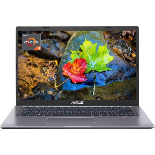 ASUS Vivobook 14 Laptop, 14″ HD Screen, AMD Ryzen 3 3250U, 12GB RAM, 512GB PCIe SSD, HDMI, USB Type-C, Wi-Fi, Windows 11 Home, Slate Grey
