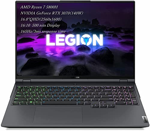 Newest Lenovo Legion 5 Pro Gen 6 Gaming Laptop | 8-core AMD Ryzen 7 5800H | 16.0″ QHD (2560×1600) IPS 165Hz Display | GeForce RTX 3070(140W) | Type-C | w/ 32GB SD Card (32GB RAM | 1TB PCIe SSD)