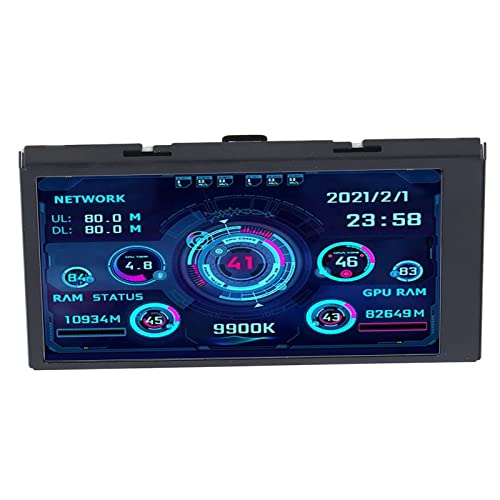 3.5in Monitor Set, 320x480Resolution Easy to Connect Energy Saving IPS Full View Angle Screen for ITXMini Chassis