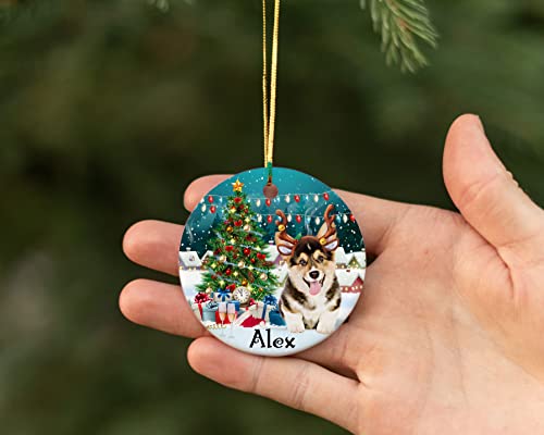Prezzy Pembroke Welsh Corgi Ornament Christmas 2022 Personalized Gifts for Men Woman Lovers Pet Xmas Holiday Decor Custom Gift for Family Friends Boss Ceramic Hanging Plaque Keepsake Circle 3” | The Storepaperoomates Retail Market - Fast Affordable Shopping