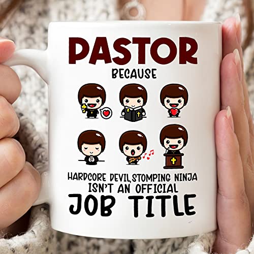 Pastor Because Hardcore Devil Stomping Ninja Isn’t An Official Job Title Mug, Pastor Coffee Mug, Gifts For Pastor, Gifts For Her For Him