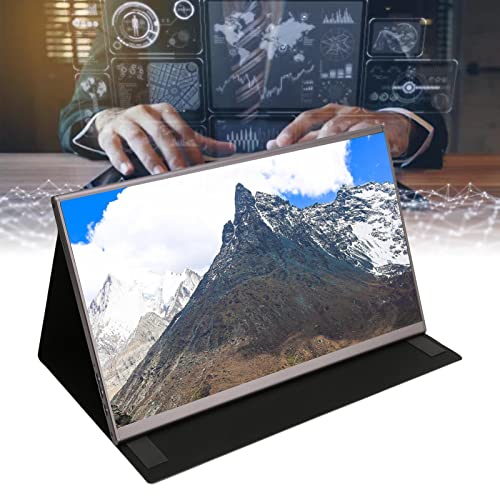 PUSOKEI Portable Monitor, 15.6in 1080P FHD Laptop Monitor USB C HDMI Gaming Monitor, HDR Eye Care External Screen for Switch/PS/Xbox, Built in Speaker, with Magnetic Leather Cover(GSQ56FD) | The Storepaperoomates Retail Market - Fast Affordable Shopping