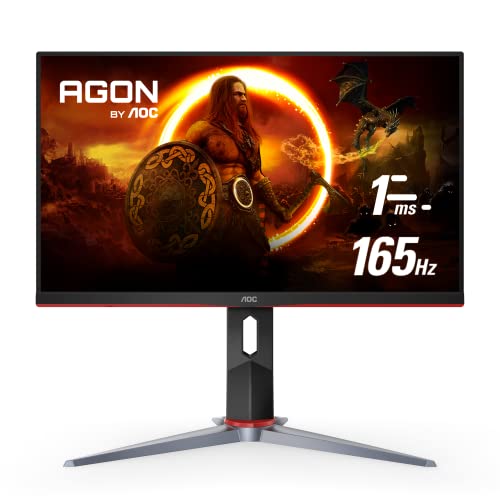 AOC Q27G2S 27″ Gaming Monitor, QHD 2K 2560×1440, 165Hz 1ms, G-SYNC Compatible, Height Adjustable, 3-Year Zero-Bright-dot