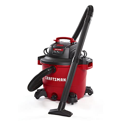 CRAFTSMAN CMXEVBE18695 16 Gallon 6.5 Peak HP Wet/Dry Vac, Heavy-Duty Shop Vacuum with Muffler/Diffuser and Attachments