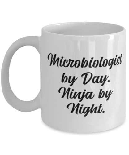 Brilliant Microbiologist, Microbiologist by Day. Ninja by Night, Holiday 11oz 15oz Mug For Microbiologist