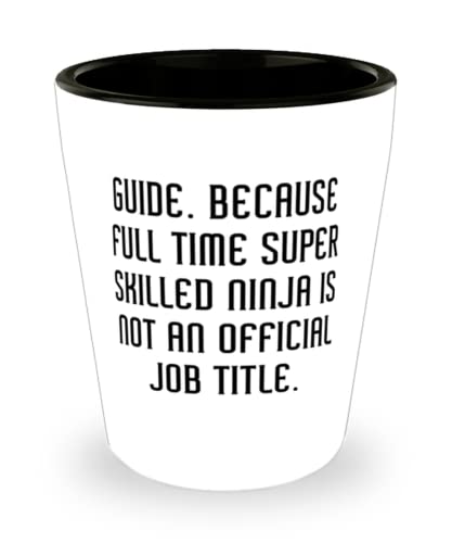 Guide. Because Full Time Super Skilled Ninja Is Not an Official Job Title. Guide Shot Glass, Cheap Guide, Ceramic Cup For Men Women