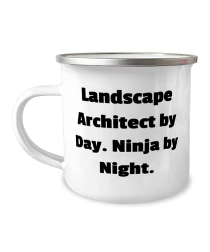 Brilliant Landscape Architect, Landscape Architect by Day. Ninja by Night, Reusable 12oz Camper Mug For Men Women From Boss