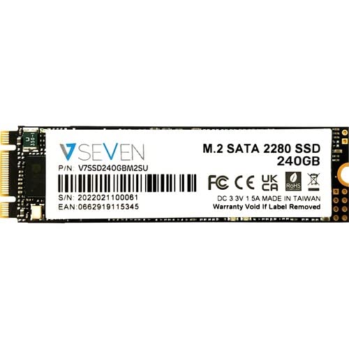 V7 V7SSD240GBM2SU 240 GB Solid State Drive – M.2 Internal – SATA (SATA/600) – TAA Compliant – Notebook Device Supported – 3 Year Warranty – Bulk