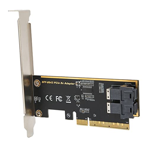PCIE X8 to U.2 Adapter Card,with Dual Port SFF8643 Mini SAS HD 36Pin Connector for Two U.2 (SFF8639) PCIe NVMe SSD,Supports 2.5inch U.2 SFF SSD | The Storepaperoomates Retail Market - Fast Affordable Shopping