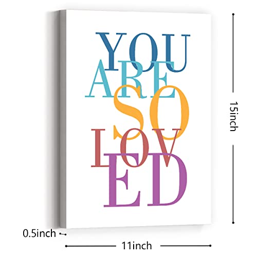 IIONGDE You Are So Loved Canvas Wall Art,Girls Inspirational Wall Art Canvas Print Painting Ready to Hang for Teens Young Girls Nursery Bedroom Living Room Classroom Wall Decor 12″ x 15″ | The Storepaperoomates Retail Market - Fast Affordable Shopping