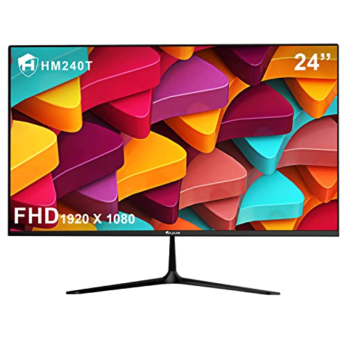 HAJAAN 24” Inch Full HD (1920X1080) WLED Flat Screen Monitor (HDMI & VGA) 75Hz Refresh Rate with Built-in Speakers, Best for Home & Office, VESA Mountable – HM240T – New