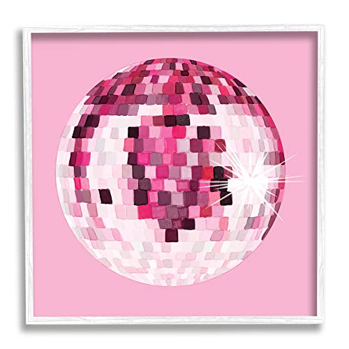 Stupell Industries Dazzling Pink Disco Ball Shining Geometric Pattern, Design by Hey Bre! Creative Studio