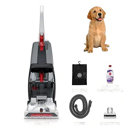 Hoover Dual Spin Pet Plus Carpet Machine, Upright Shampooer Paws & Claws FAST DRY