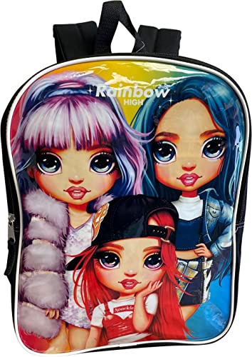 Rainbow High 15″ School Backpack (Black-Purple)