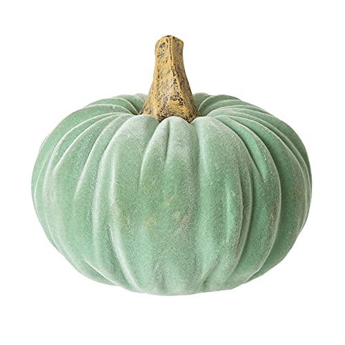 glitzhome 3 Pcs Mint Green Velvet Pumpkins, Rustic Centerpiece Accent Artificial Resin Pumpkins for Fall Table Home Decor | The Storepaperoomates Retail Market - Fast Affordable Shopping