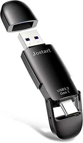 Jostart 512GB 550MB/s Read SSD USB 3.2 Solid State Flash Drive, Super High Speed USB C Thumb Drive Pendrive USB Photo Memory Stick for OTG Android Mobile Phone & Tablets, Laptop, MacBook, PC