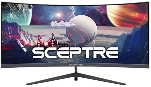 Skytech Blaze 3.0 Gaming PC Desktop, White & Sceptre 30-inch Curved Gaming Monitor 21:9 2560×1080 Ultra Wide Ultra Slim HDMI DisplayPort up to 200Hz Build-in Speakers, Metal Black (C305B-200UN1) | The Storepaperoomates Retail Market - Fast Affordable Shopping