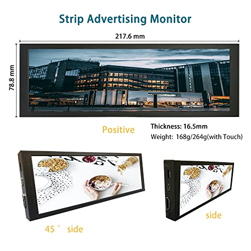 LESOWN 7.9 inch 400×1280 Long Strip Bar Screen Second Monitor Case Aida64 Display CPU GPU Information Sub Touchscreen Display | The Storepaperoomates Retail Market - Fast Affordable Shopping