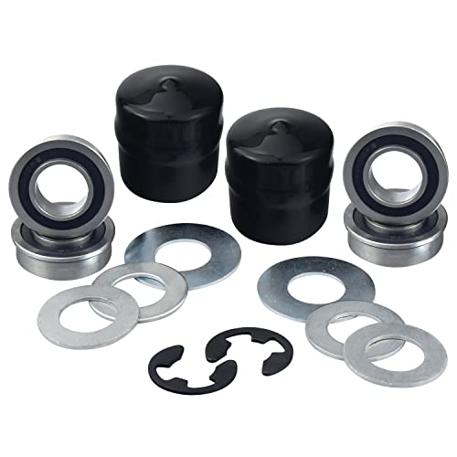 532009040 9040H Front Wheel Rim Bushing to Bearing Conversion Kit with Hardware, Compatible with Husqvarna Poulan Craftsman Jonsered Weed Tractor Lawn, Fits 491334MA 5920H 9040HR Front Wheel Bearing