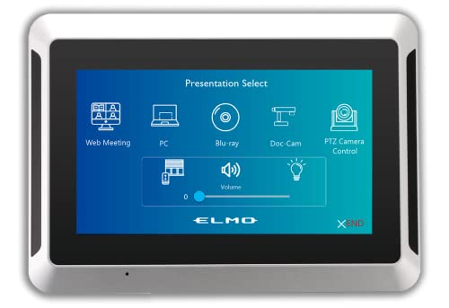 Elmo 3461 Model TCP07 Touch Screen Control 7” Stand-Alone Interface, Bright Full Color Touch Display, Desktop or Wall Mountable
