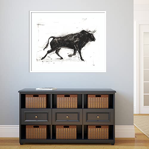 Amanti Art Toro II by Ethan Harper Wood Framed Wall Art Print (41 in. W x 33 in. H), Svelte White Frame | The Storepaperoomates Retail Market - Fast Affordable Shopping