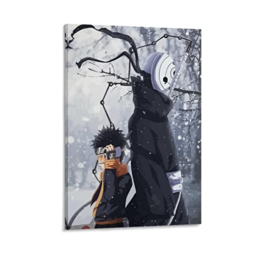 JMUNG Uchiha Obito’s Memories Anime Poster Canvas Art Poster and Wall Art Picture Print Modern Family Bedroom Decor Posters，Canvas Wall Art Living Room Posters Bedroom Painting16x24inch(40x60cm)