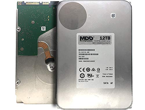 MaxDigitalData (MD12000GSA25672) 12TB 7200RPM SATA 6Gb/s 256MB Cache 3.5inch Internal Desktop Hard Drive (Renewed)