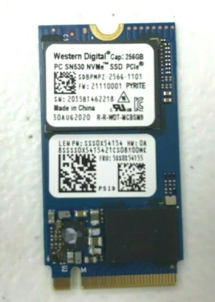 WD 256GB PCIe NVMe M.2 2242 SSD Internal Solid State Drive SDBPMPZ-256G-1101, OEM Package