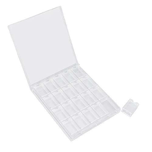 Jewelry Grid Storage, Nail Storage Box Dustproof Clear Detachable for Rhinestone  Painting for Tablets
