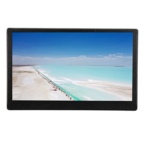 HD LCD Display,Mini Monitor HD Adjustable 13.2in Stainless Steel High Resolution LCD Screen for Computer AC 100‑240V
