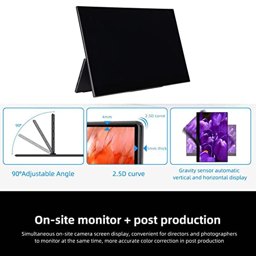 ASHATA 4K Portable Touchscreen Monitor, 15.6″ Laptop Monitor with Touch Function, IPS 3840×2160P Portable Monitor with Dual Speakers for Laptop, PC, Phone, Consoles(US) | The Storepaperoomates Retail Market - Fast Affordable Shopping