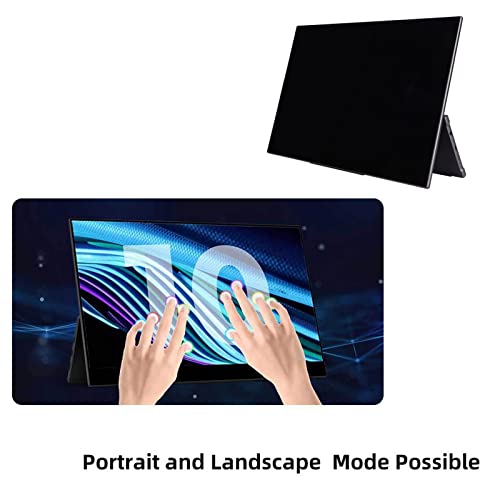 ASHATA 4K Portable Touchscreen Monitor, 15.6″ Laptop Monitor with Touch Function, IPS 3840×2160P Portable Monitor with Dual Speakers for Laptop, PC, Phone, Consoles(US) | The Storepaperoomates Retail Market - Fast Affordable Shopping