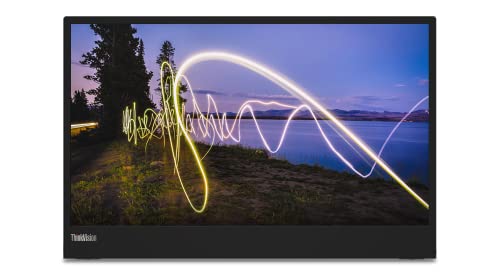 Lenovo ThinkVision M15 15.6″ Full HD WLED LCD Monitor – 16:9 – Raven Black (Renewed)