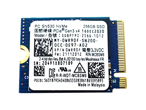 PC SN530 256GB M.2 2230 NVMe PCIe Gen3 x4 SSD Solid State Drive SDBPTPZ-256G-1012 Compatible Replacement Spare Part for Western Digital Compatible and Laptop Systems