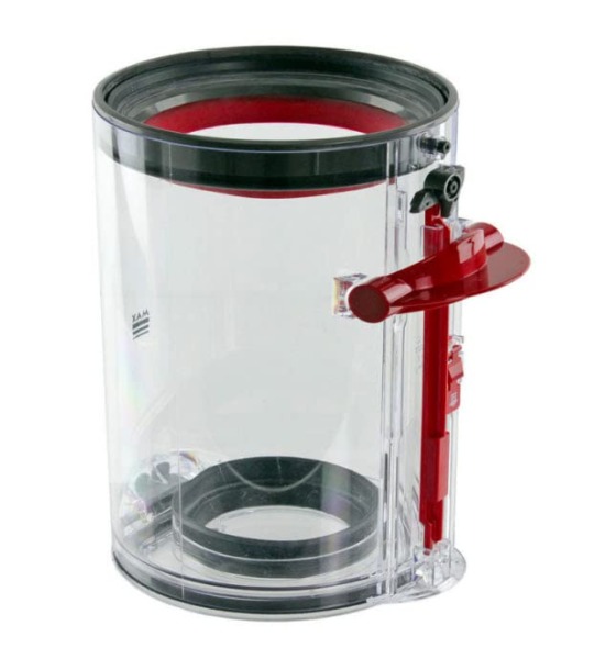 Dyson SV12 Motorhead and V10 Allergy Small Dust Bin, Clear/Red