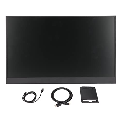 17.3 Inch HD Portable Display, 1600 x 900 Resolution, 178° Viewing Angle, 16:9 Aspect Ratio Computer Split Screen Portable Monitor Built in Dual Speakers