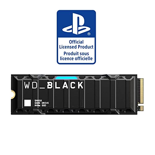 WD_BLACK 2TB SN850 NVMe SSD for PS5 Consoles Solid State Drive with Heatsink – Gen4 PCIe, M.2 2280, Up to 7,000 MB/s – WDBBKW0020BBK-WRSN