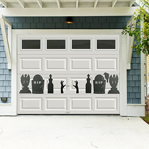 VictoryStore Large Halloween Cemetery Garage Door Magnets, 9 Piece Halloween Garage Door Magnets, Indoor or Outdoor Halloween Magnets