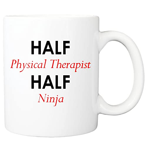Half Physical Therapist Half Ninja Mug, Physical Therapist Mug, Physical Therapist Gifts