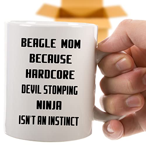 Coffee Mug Beagle Mom Because Devil Stomping Ninja Isn’t a , Funny 642250