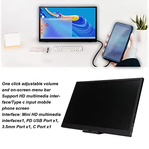 Portable Monitor Contrast Ratio 16:9 8ms Response Speed DC5V2A Portable LED Backlit Travel Monitor for Mobile Phone Computer US Plug | The Storepaperoomates Retail Market - Fast Affordable Shopping